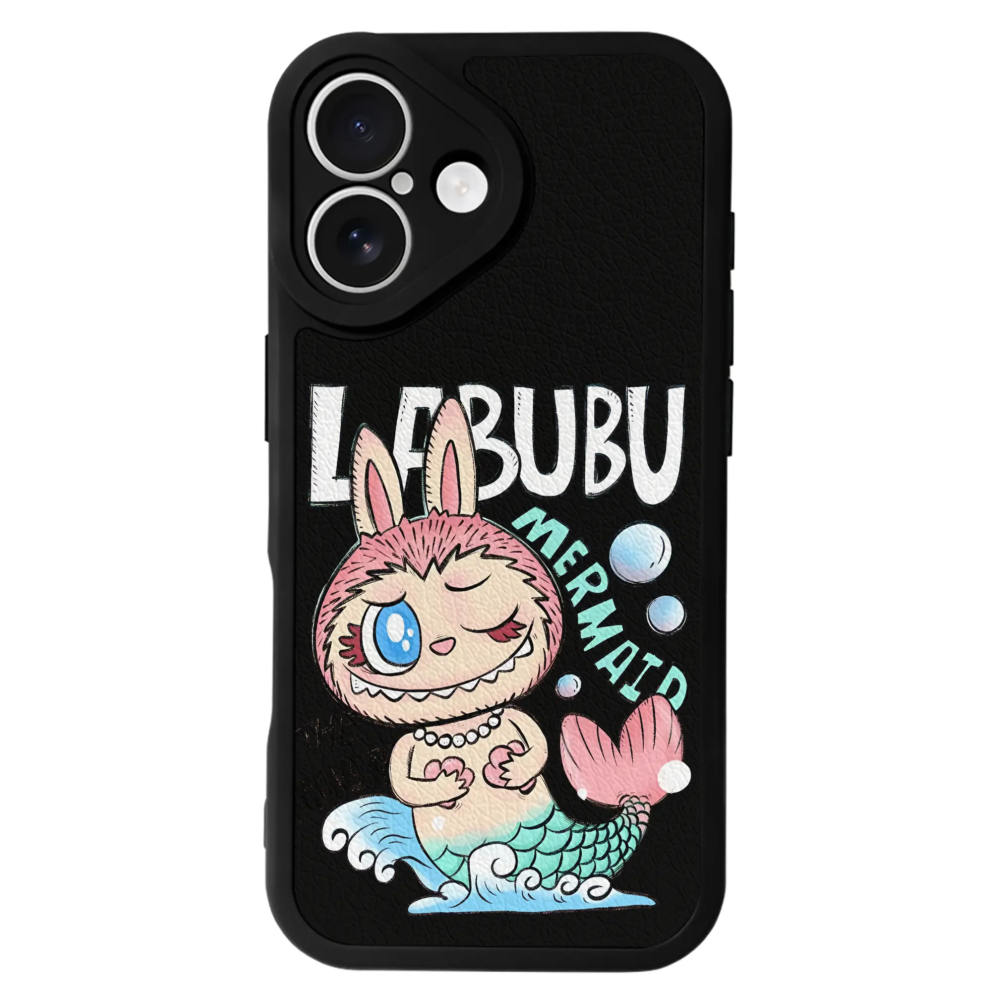 ラブブ グッズ モココ - IPhone 16シリーズ対応 ・ シリコンスマホケース ・ レザー調 ・ 高精度フィット ・ 耐衝撃 ・ ワイヤレス充電対応 ・ 精密カット